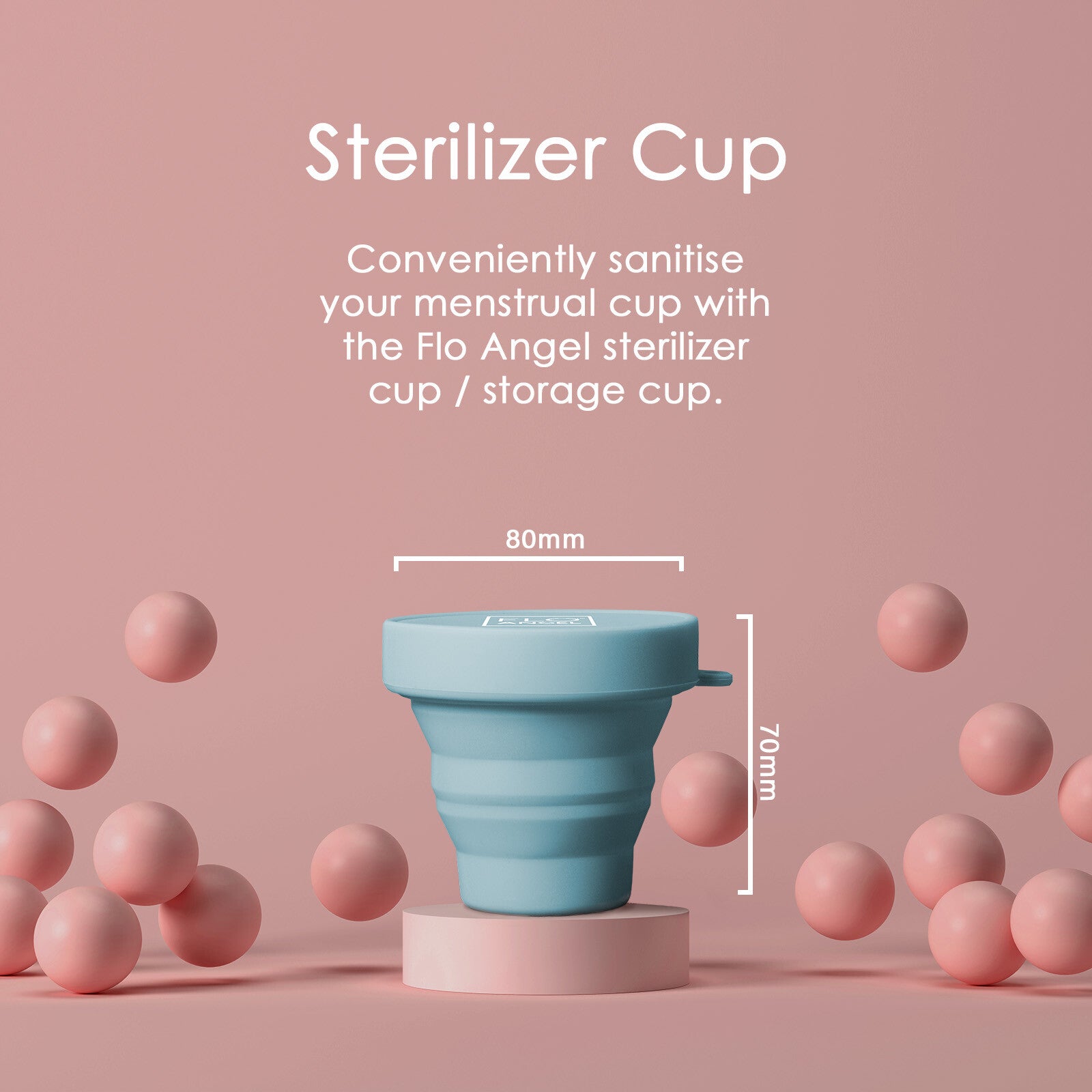 Large Menstrual Cup Plus Sterilizer Cup